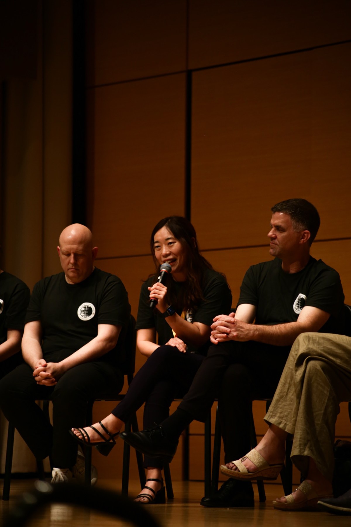 Dr. SungEun Park speaking during a festival panel